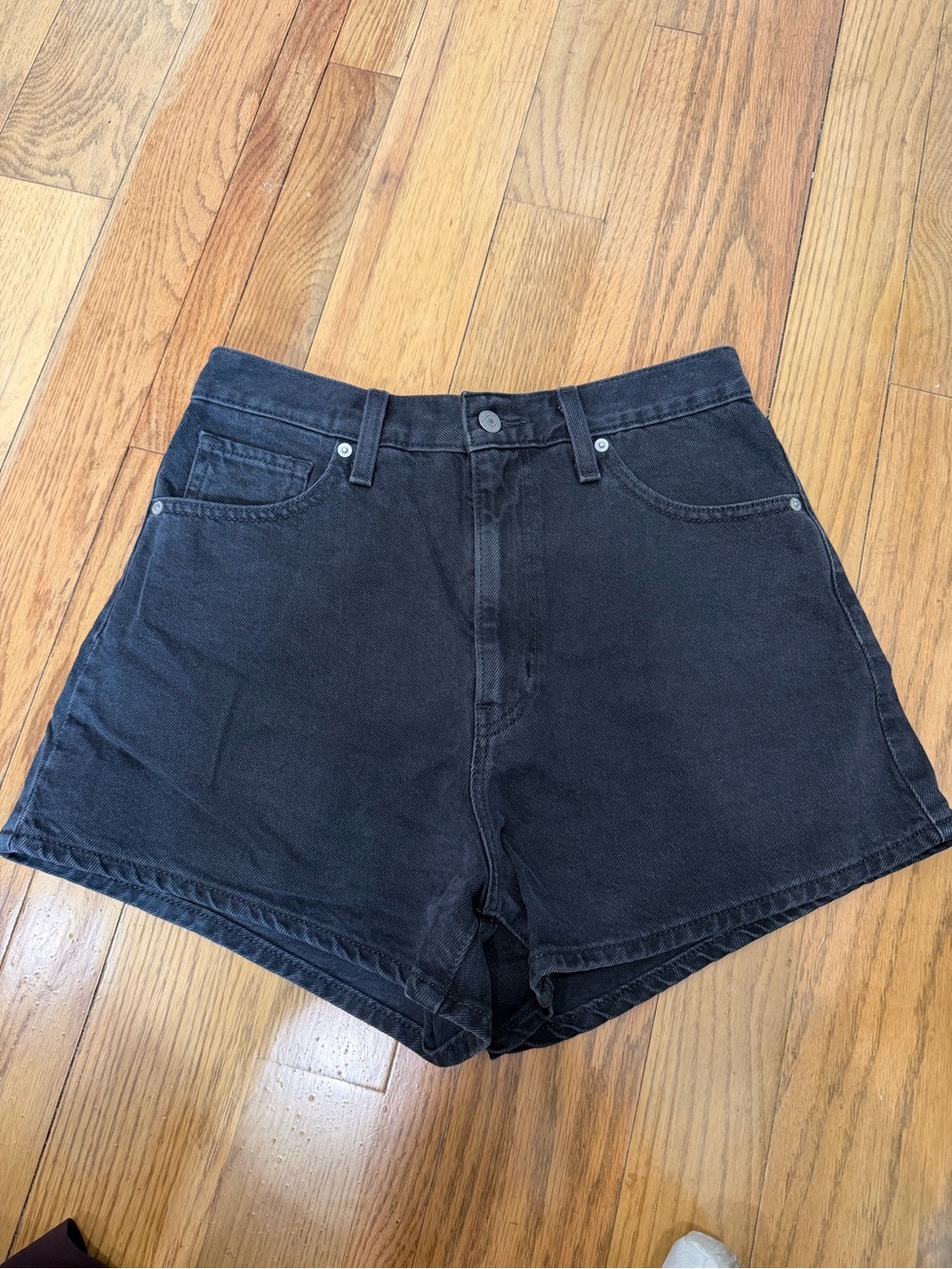 Levi's Black High-Rise Denim Shorts